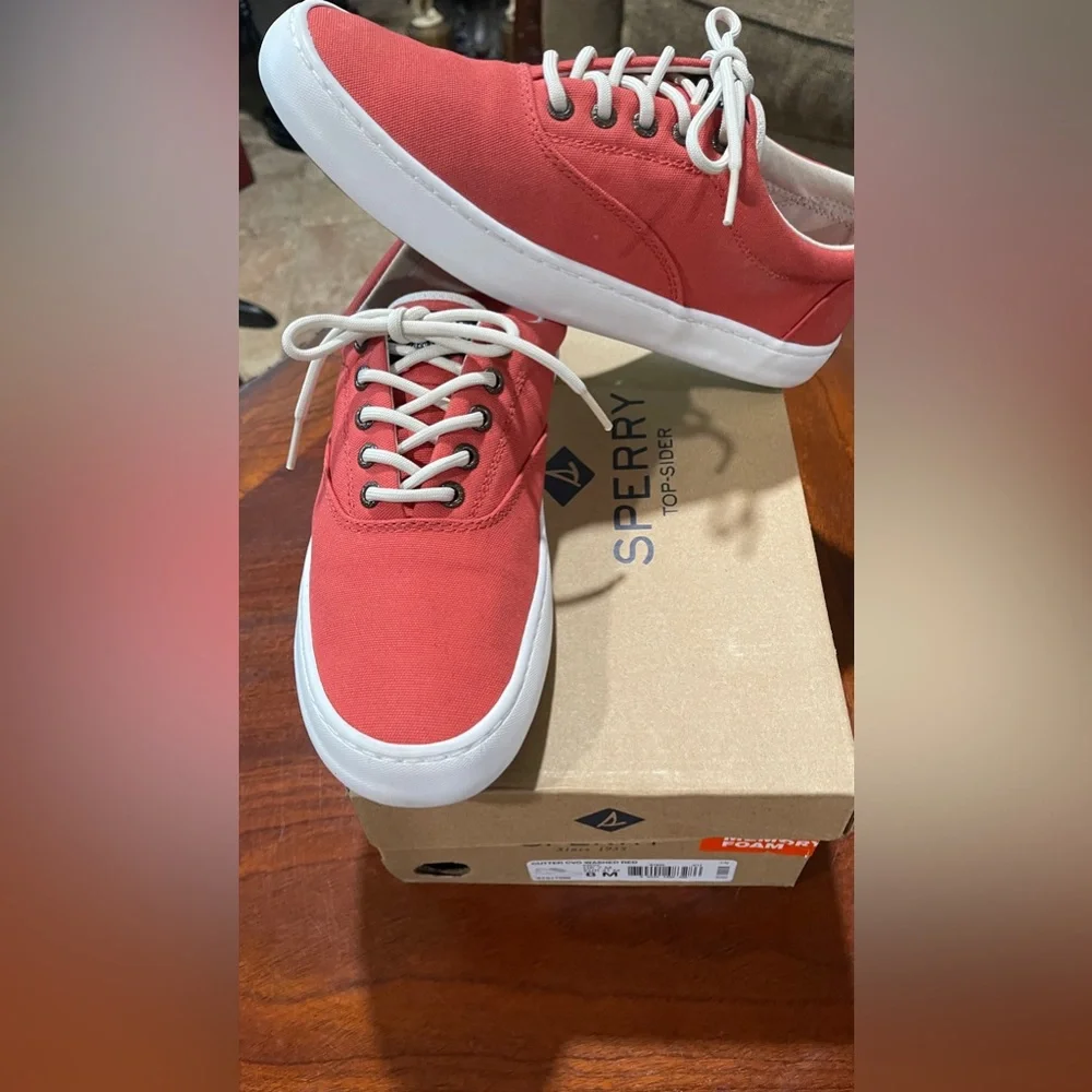 Sperry Top Sider Shoes cutter‎ cvo washed red men’s shoes size 8
